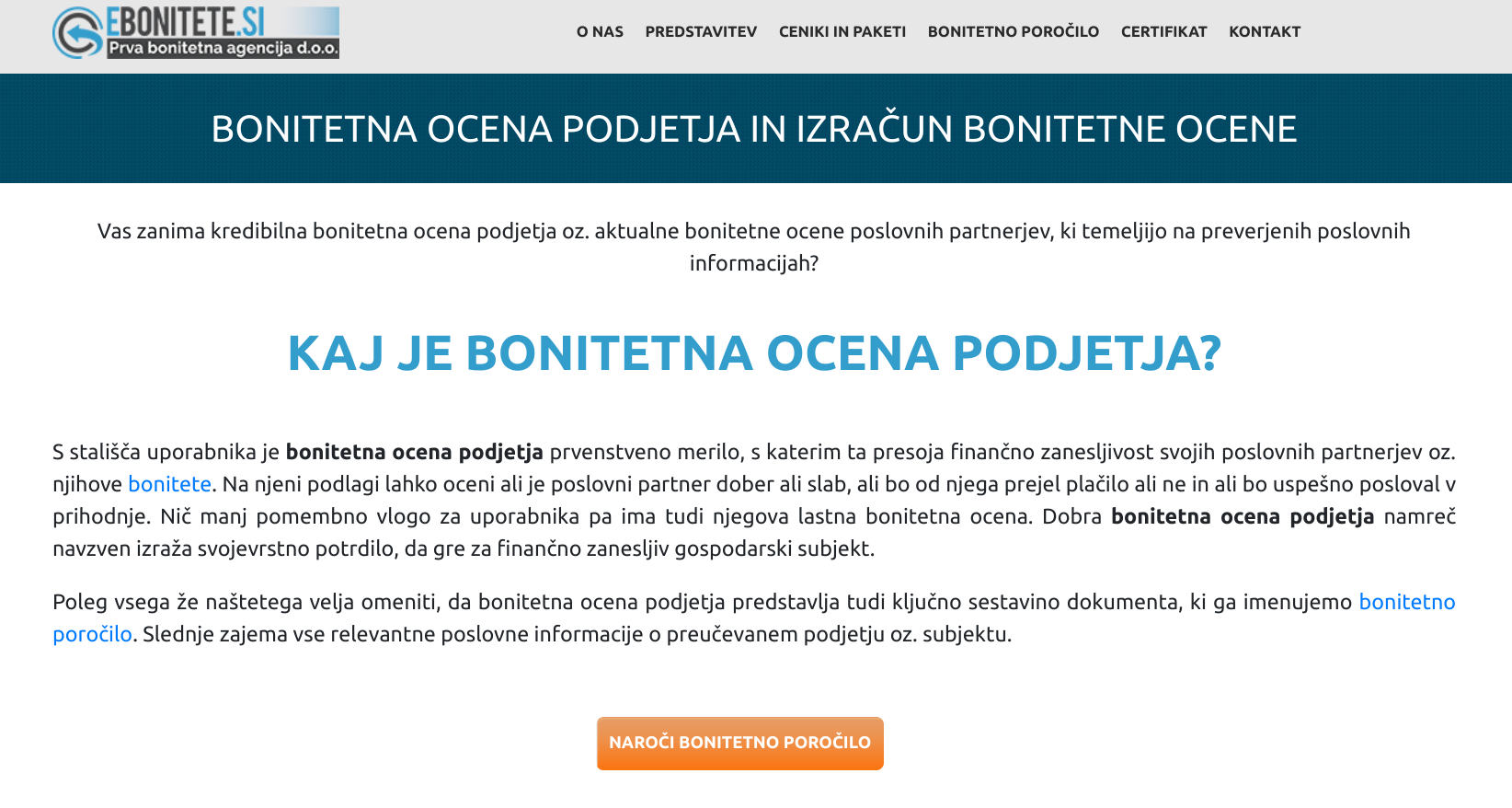 bonitetne ocene - optimizacija